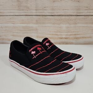 In N Out Burger Black Cup Drink Slip-On Shoe Sneakers 7.5